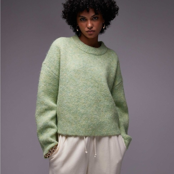 Topshop Soft Green Fuzzy Sweater❤️NWOT - Picture 2 of 7